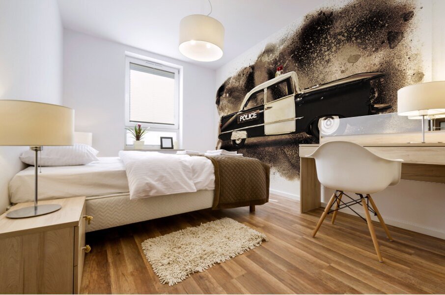 Painted patrol Mural print