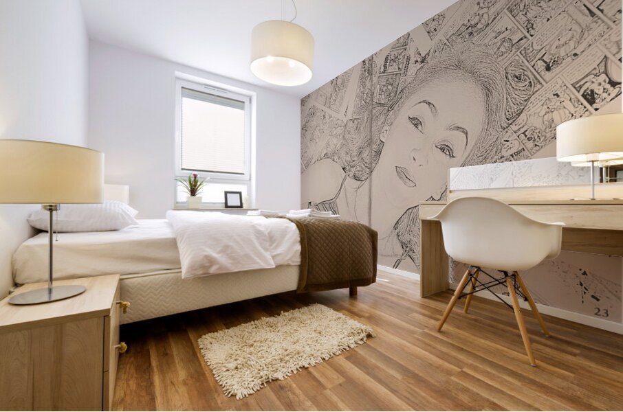 Pop art comic book pin-up Mural print