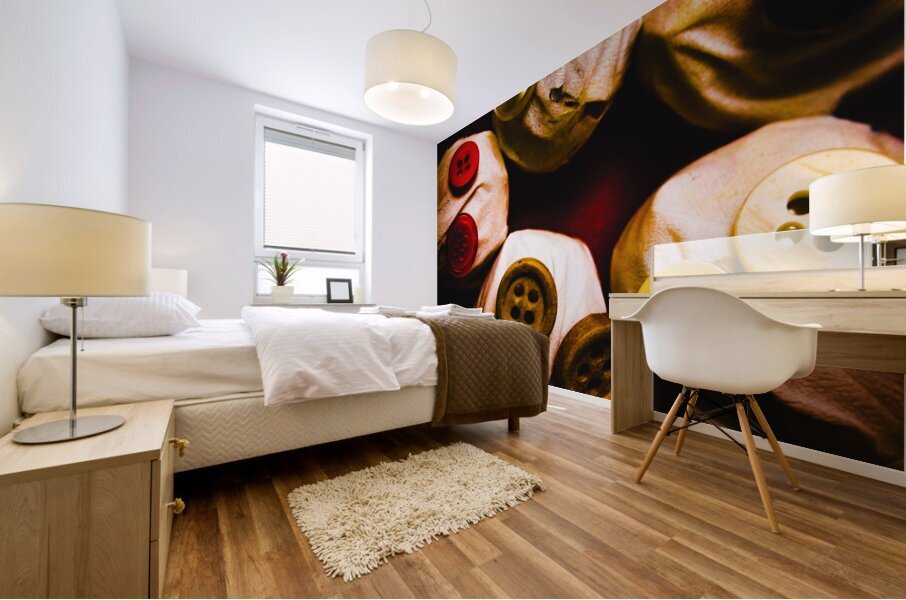 Button sack lollypop monsters Mural print