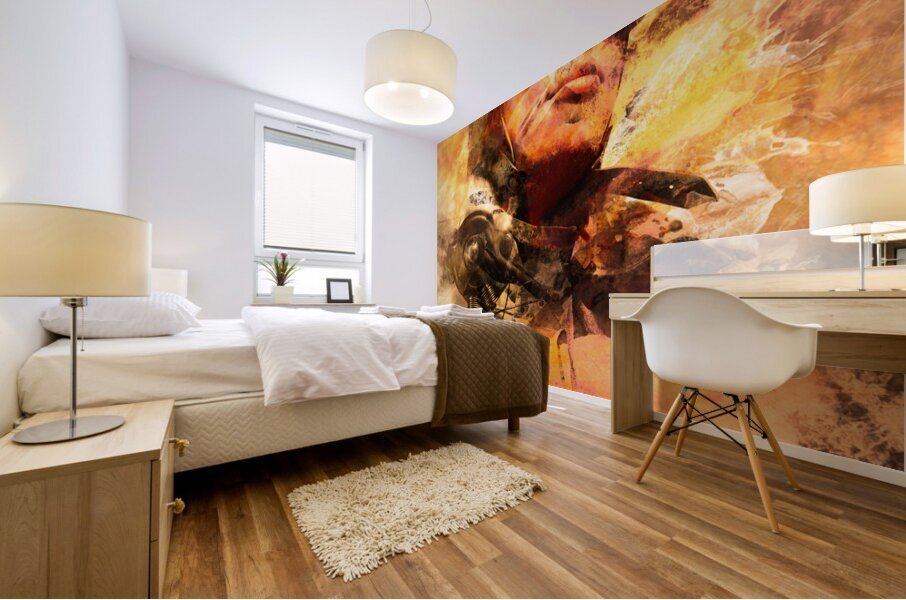 Painted pilots at war Mural print