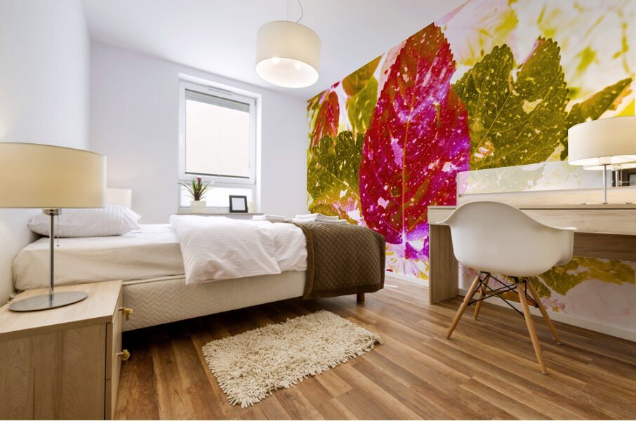 Forest of leafy hues Mural print