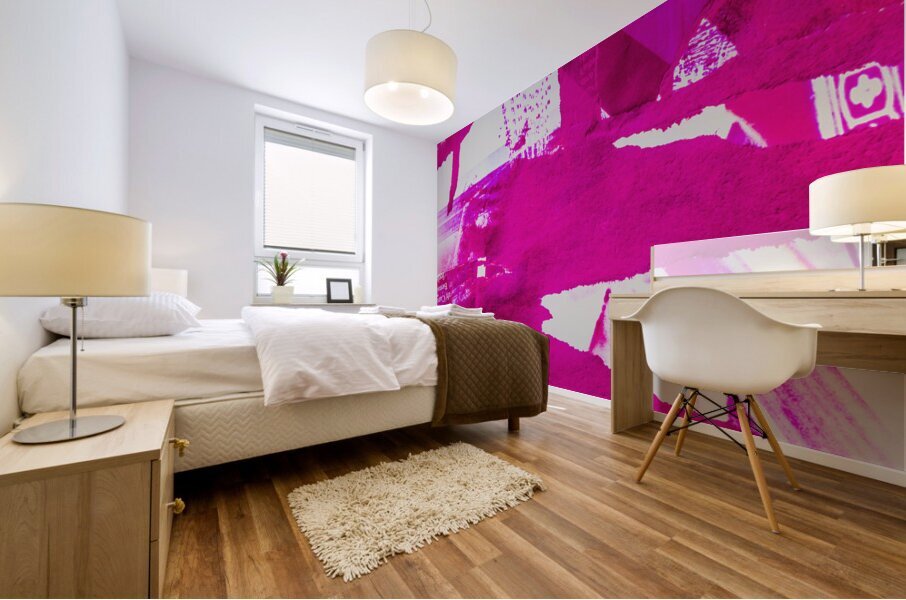 Pink and peel Mural print