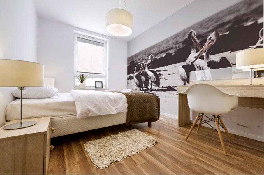 Pelican panorama Mural print