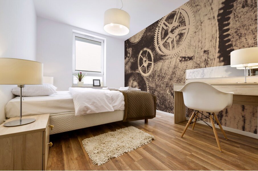 Industrial gears Mural print