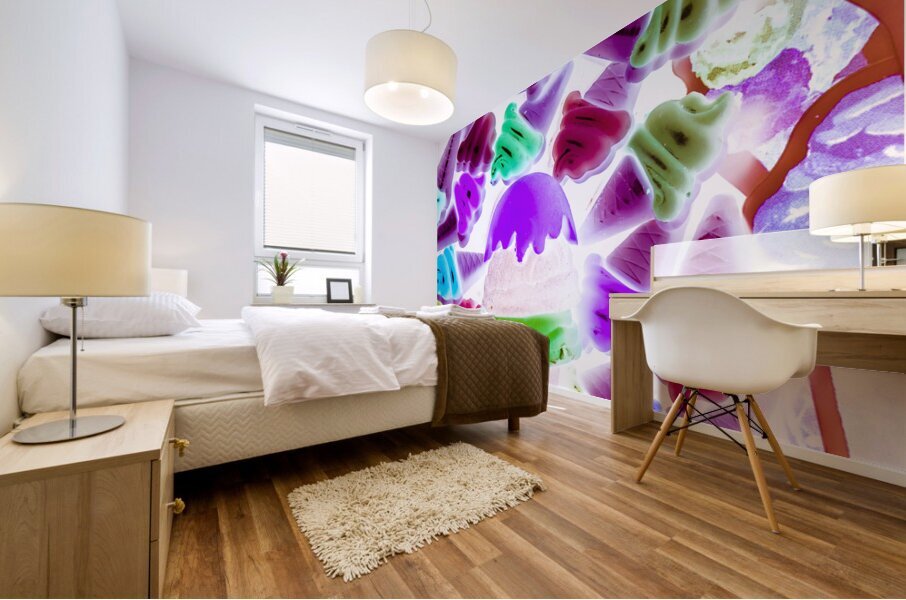 Sinking into sweet uncertainty Mural print