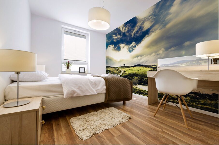 Journey through hills and valleys Mural print