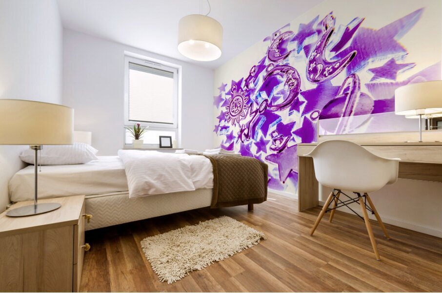 Purple planetarium Mural print