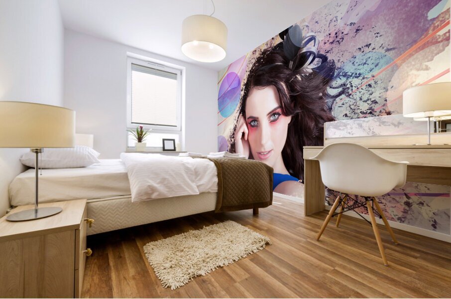 Beauty In The Abstract Colors Of Make-up Mural print