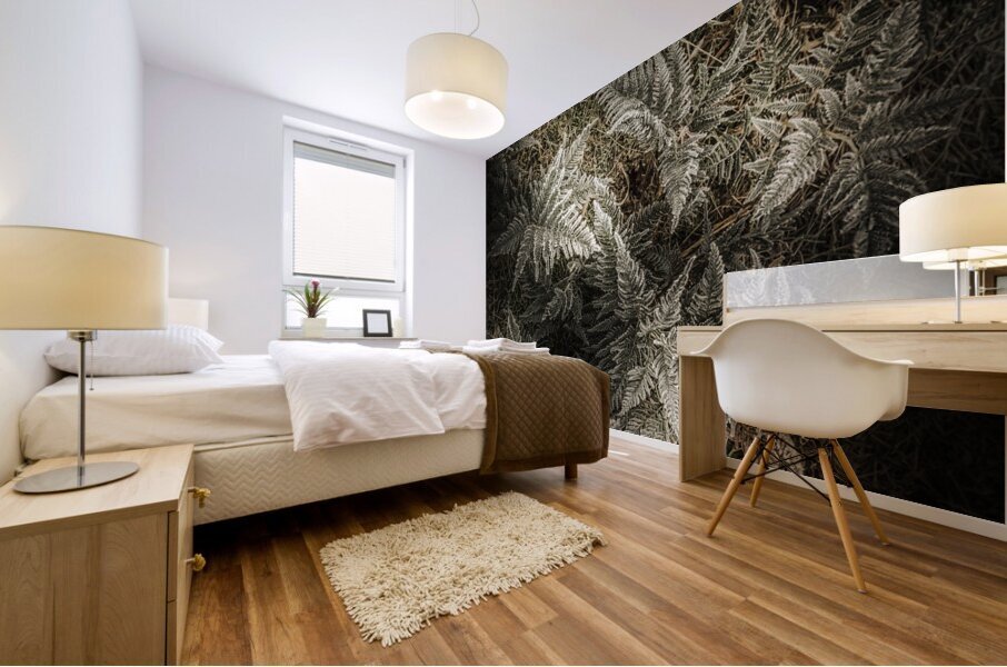 Frost ferns Mural print