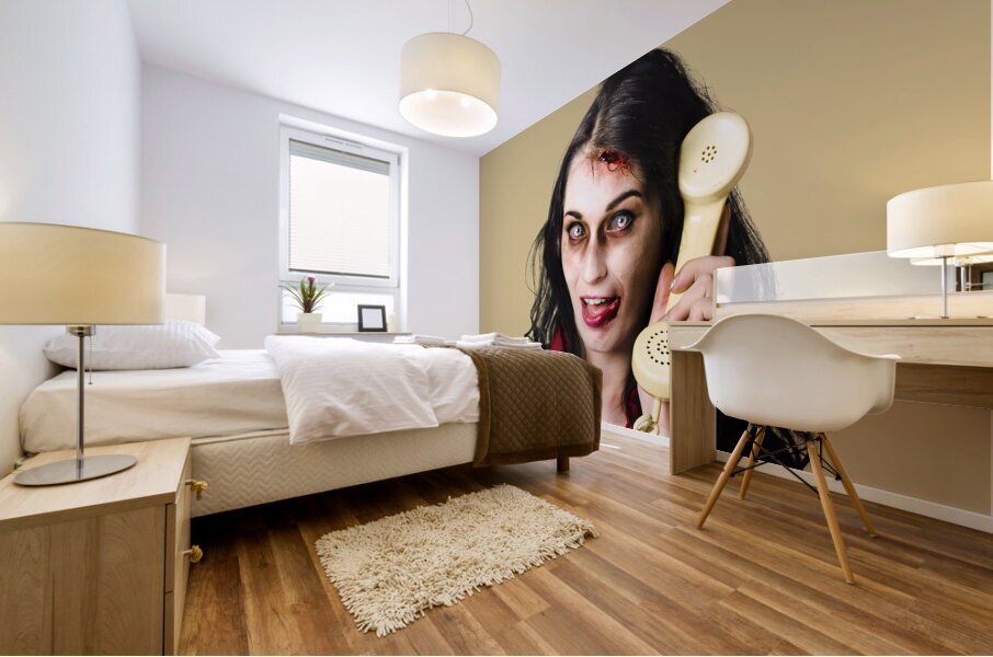 Bad news phone call Mural print