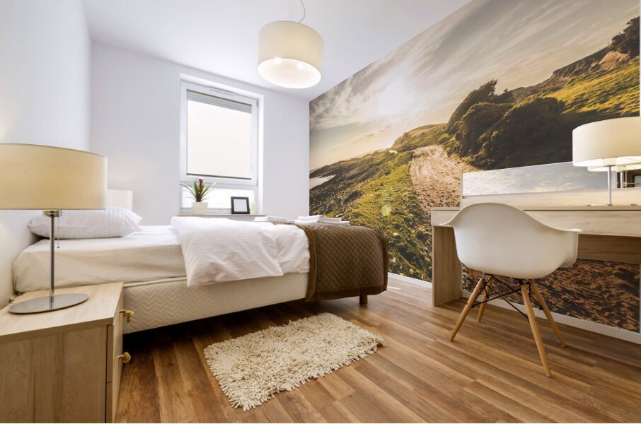 Routing western shores Mural print