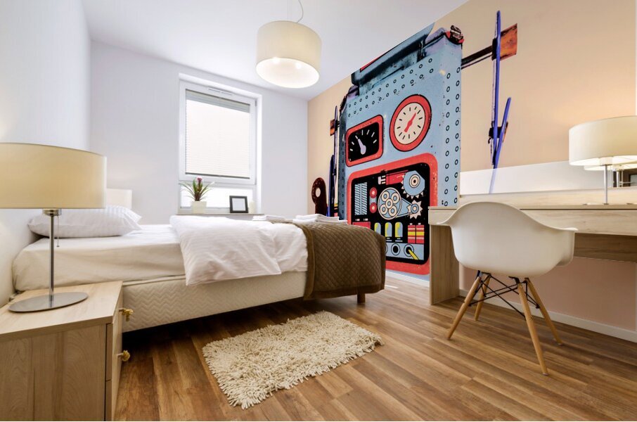 The old bot Mural print