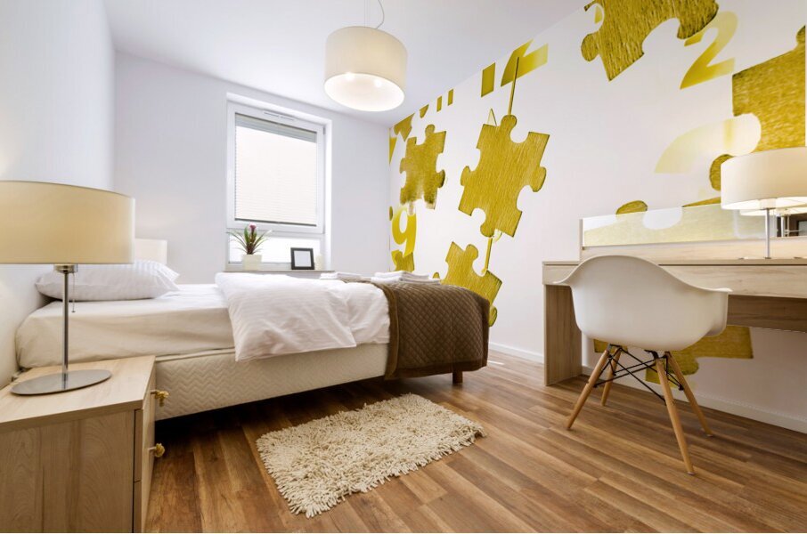 Golden gauge Mural print