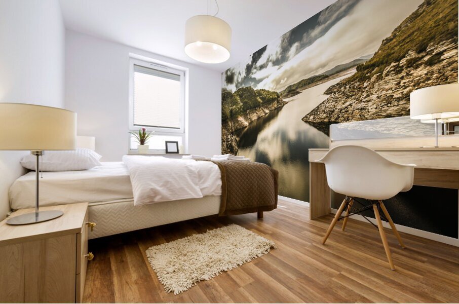 Calm still water reflections Mural print