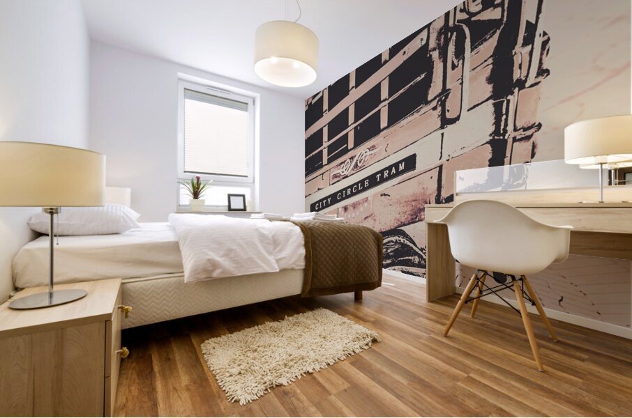 City circle street artwork Mural print