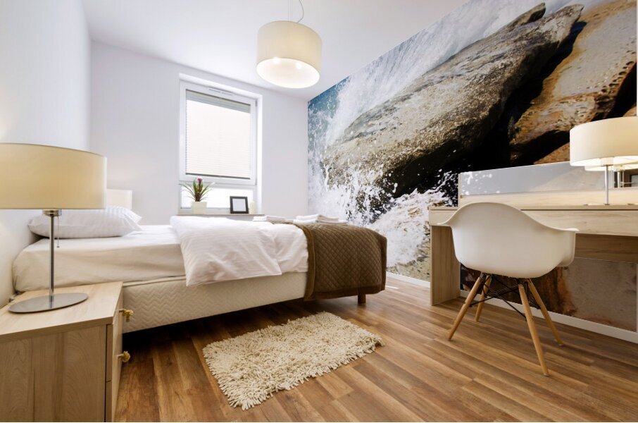 Coastal Collision Mural print