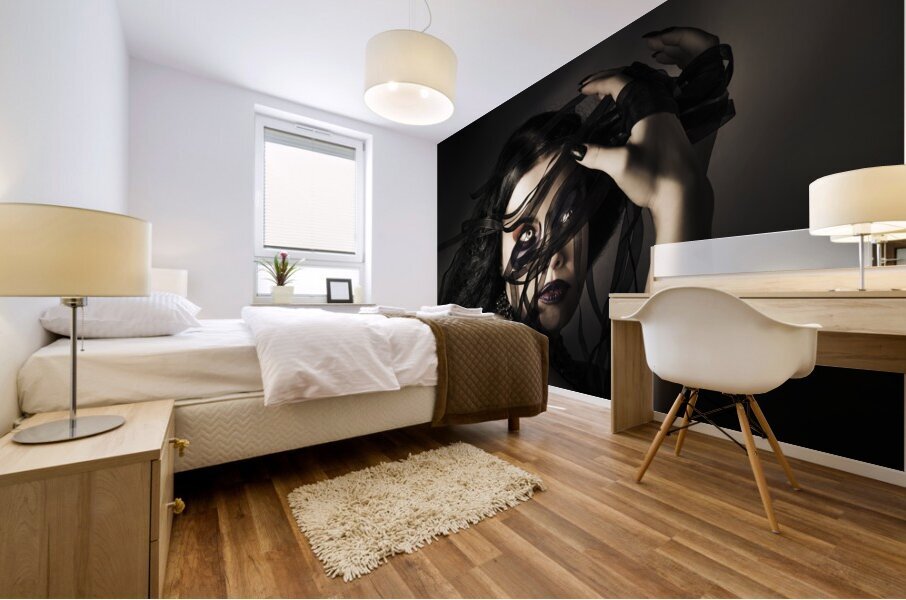 Beauty queen clothing designer. Fine art fashion Mural print