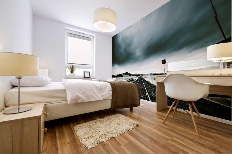 Snow railway Mural print