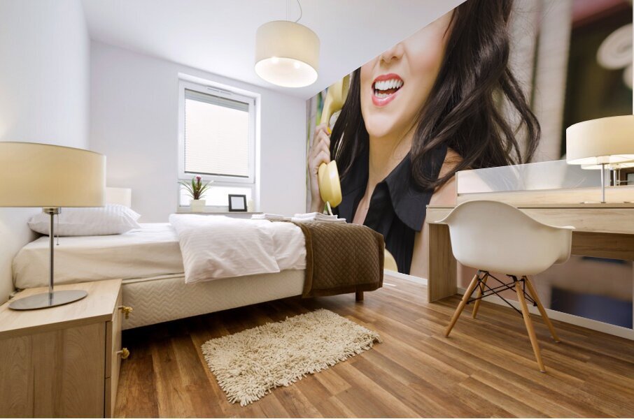 Retro Business Woman Mural print