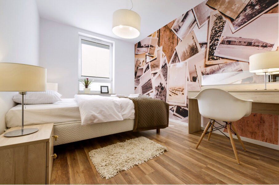 Merger of past lives and interwoven stories Mural print