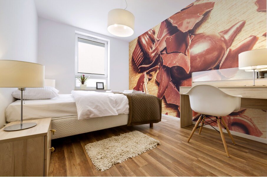 Chocolate tableware destruction Mural print