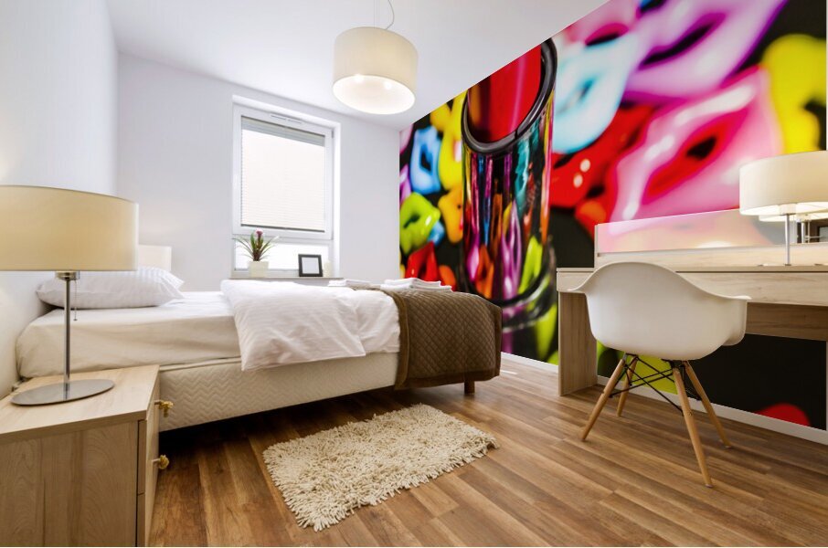 Beauty lips and makeup tips Mural print