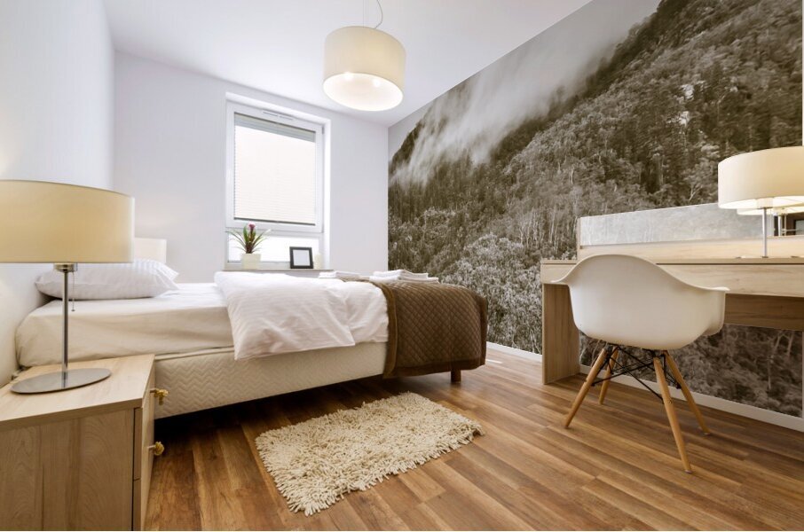 Misty mountains Mural print