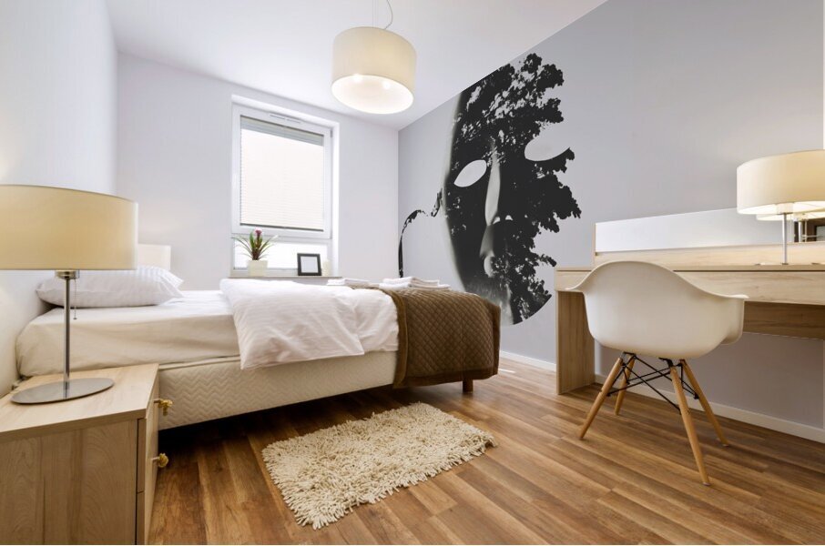 Unmasking in silence Mural print