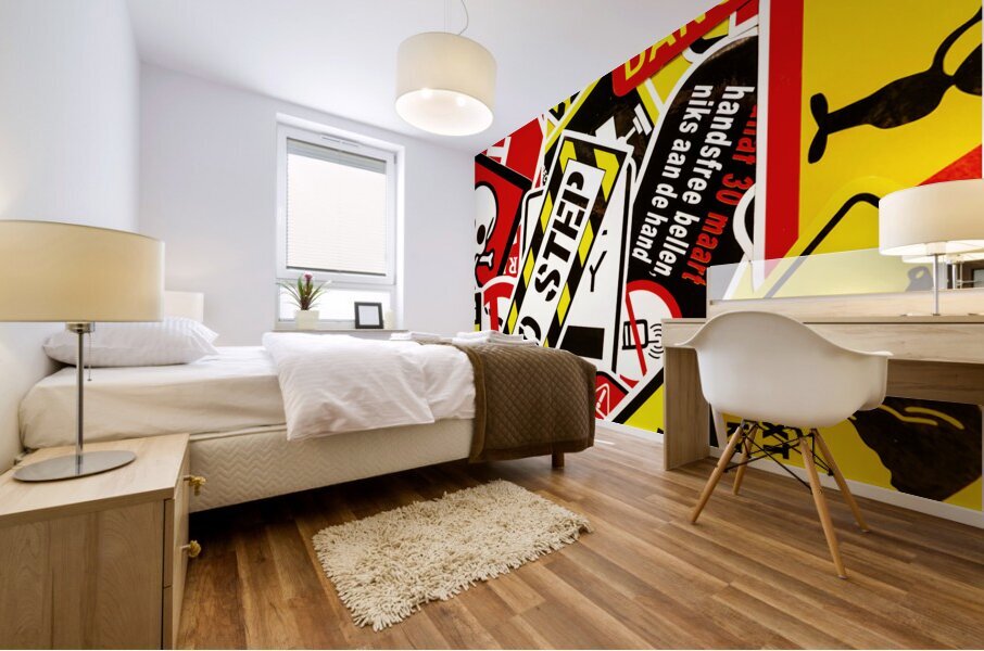 Street sign city Mural print