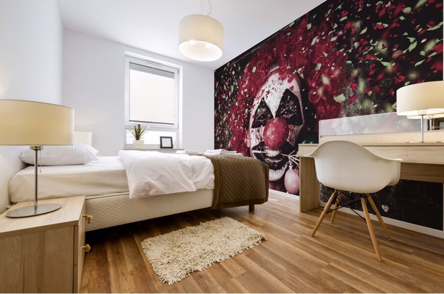 Carnival clown with balloon cake decoration Mural print