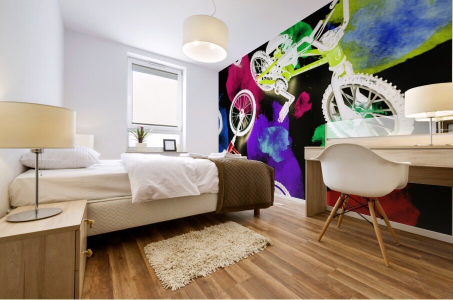 Street bike art Mural print