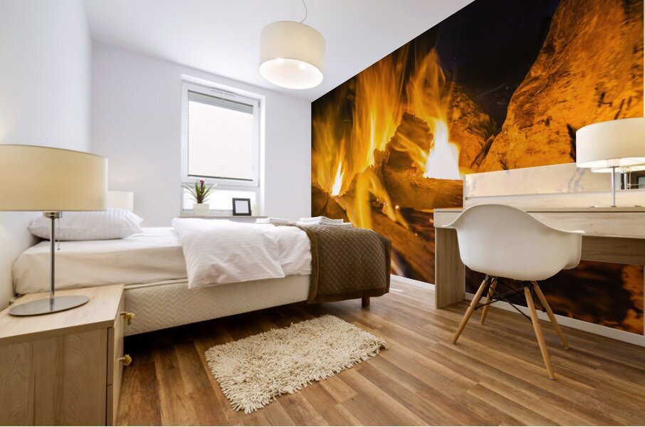 Campfires light Mural print