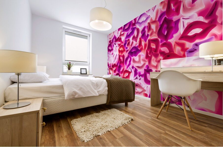 Hot pink desire Mural print