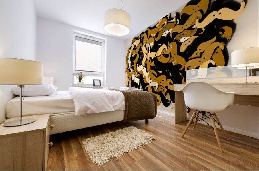 Wooden whiskers Mural print