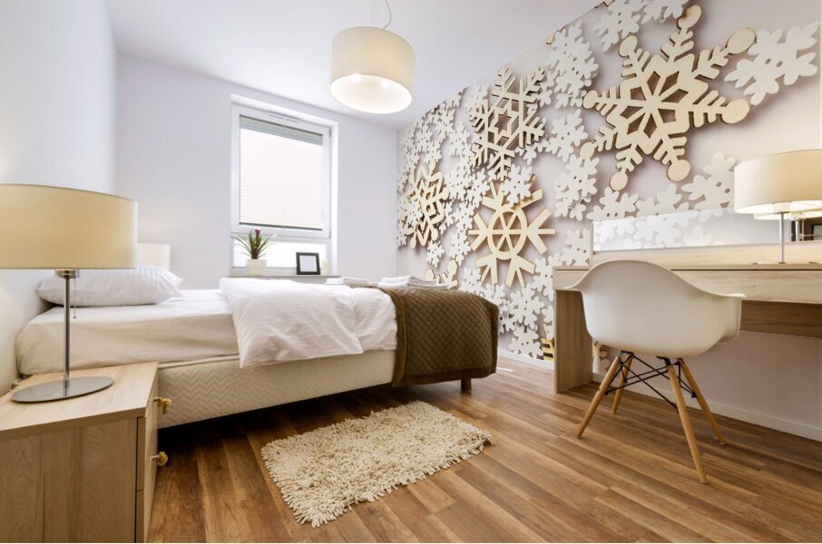 Snowflake winters Mural print