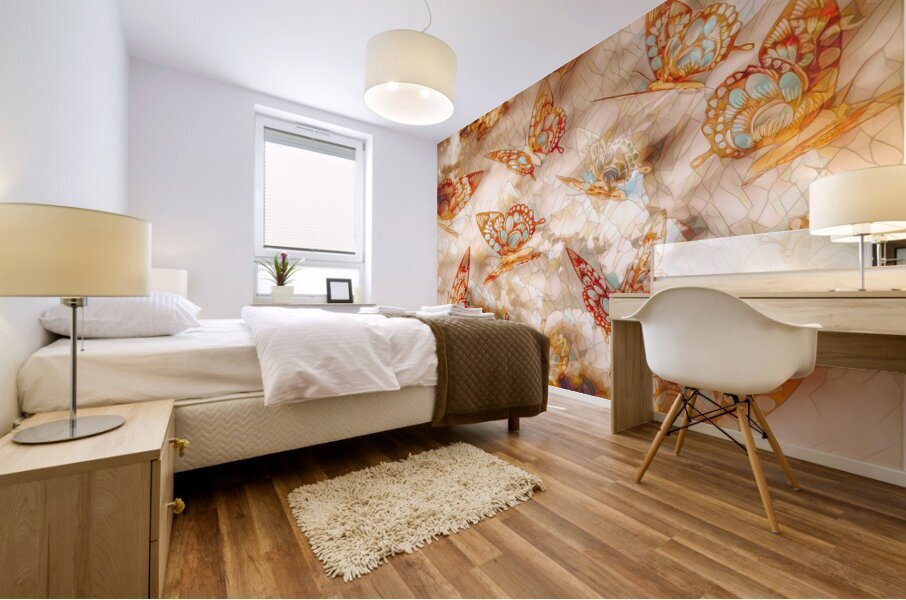 Free form and flight Mural print