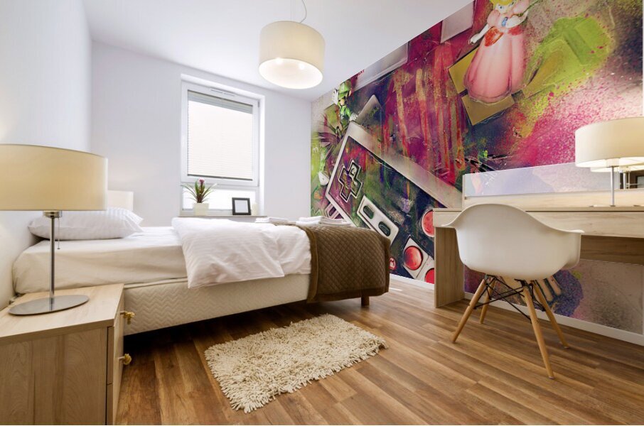 Graffiti gaming Mural print