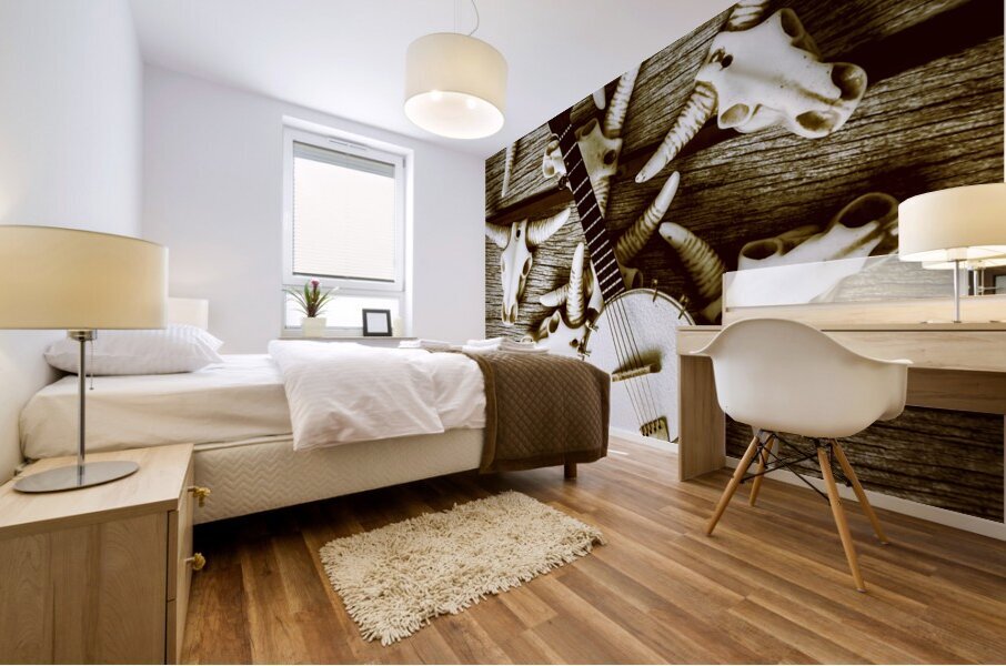 Playing up a country scene Mural print