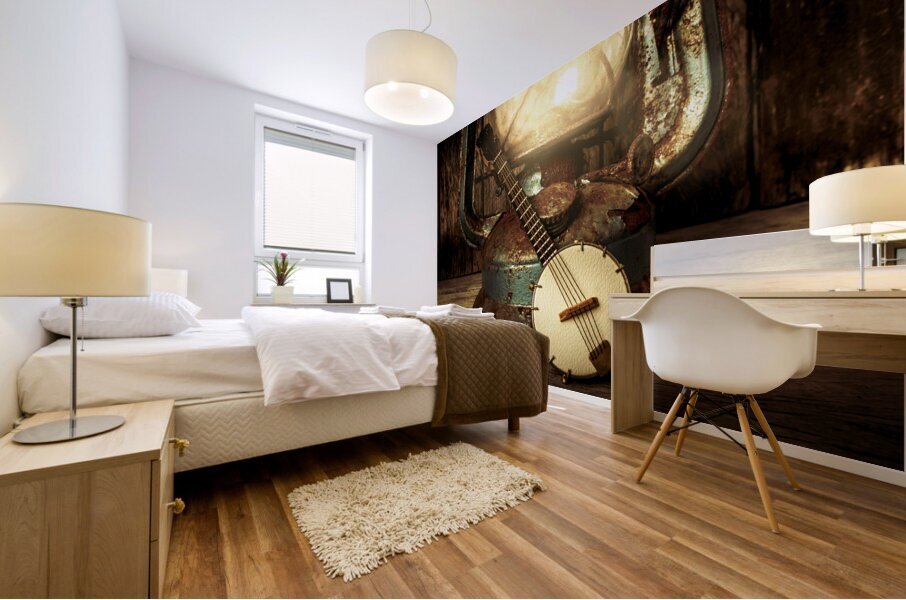 Country banjo Mural print