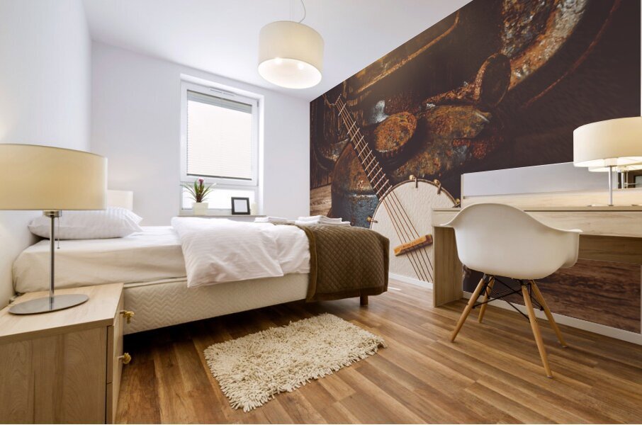 Oil and strings Mural print