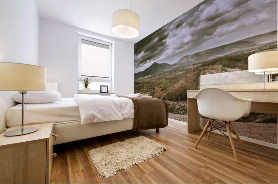 Dramatic wide Mount Perry landscape  Mural print