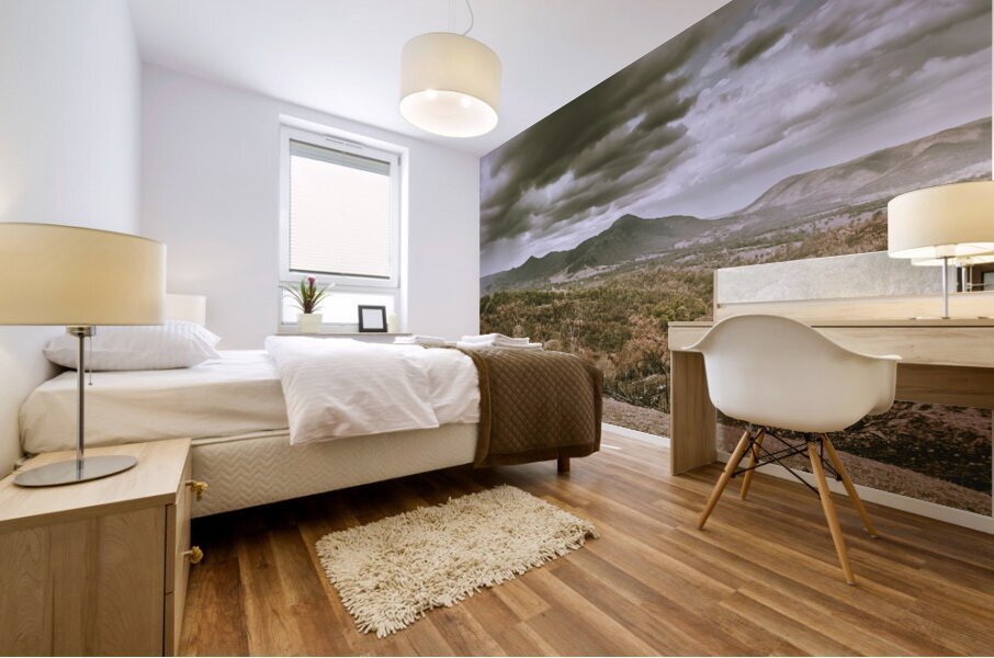 Overcast dramatic views of Mount Perry Mural print