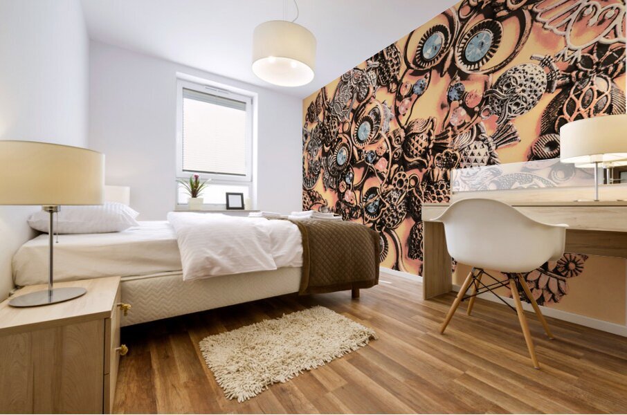 Antique owl consortium Mural print