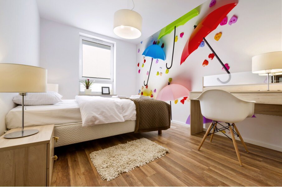 Raining summer love Mural print