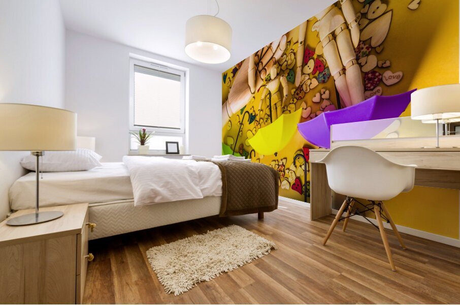 A rain play Mural print