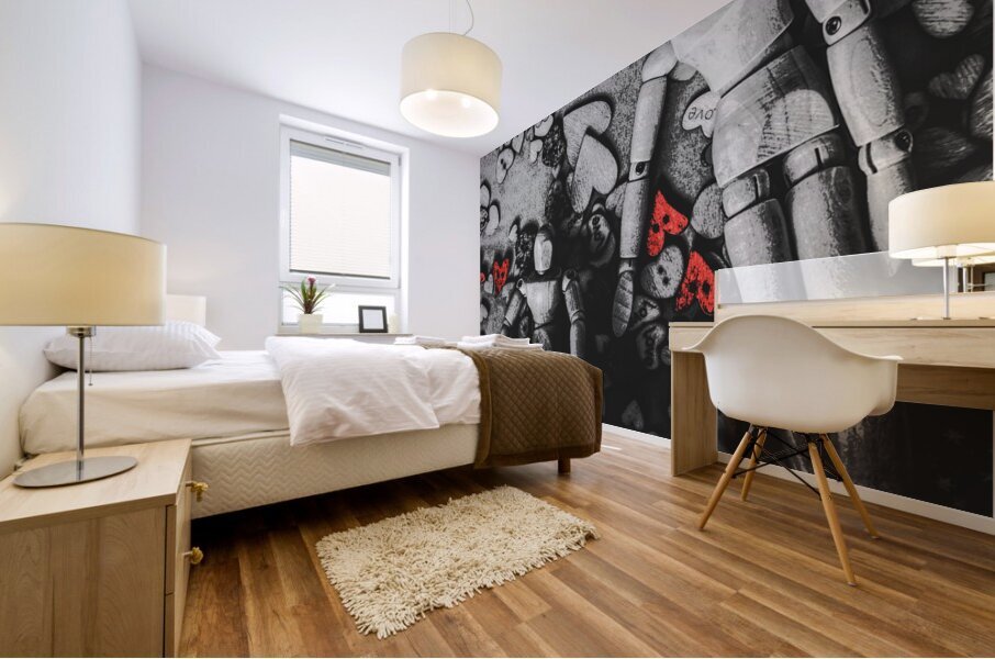 Amidst a sea of hearts Mural print