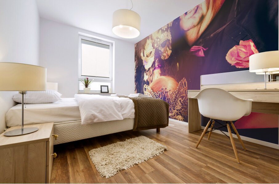 Masquerading in masks Mural print