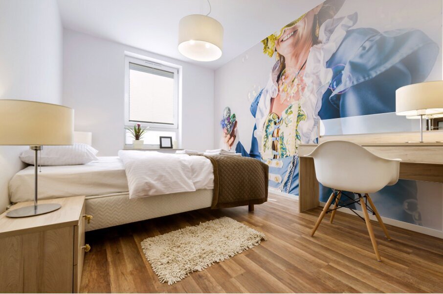 Mad hatters masquerade Mural print