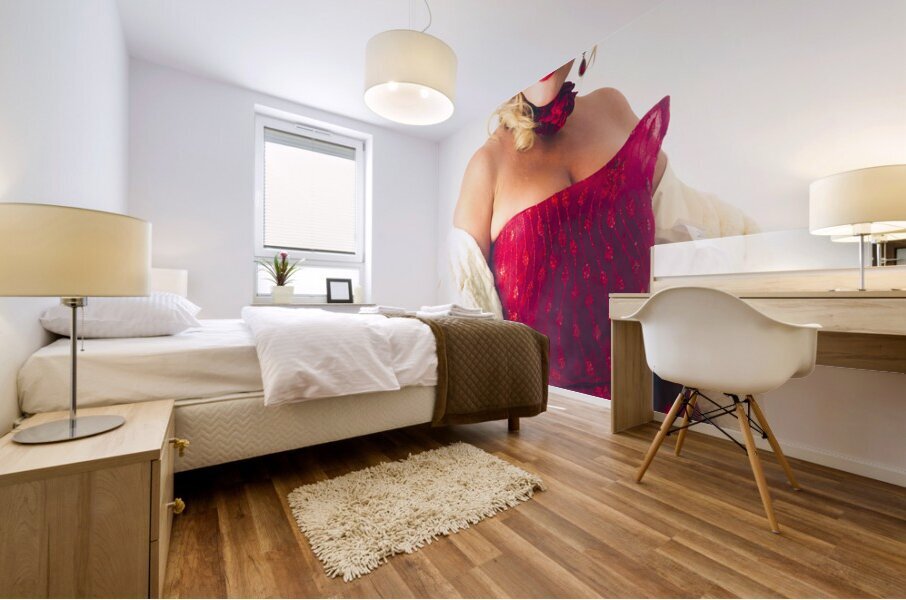 Modern masquerade beauty Mural print