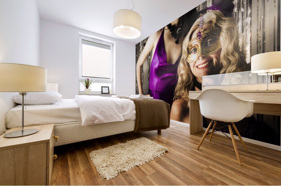 Bathed in stage light Mural print